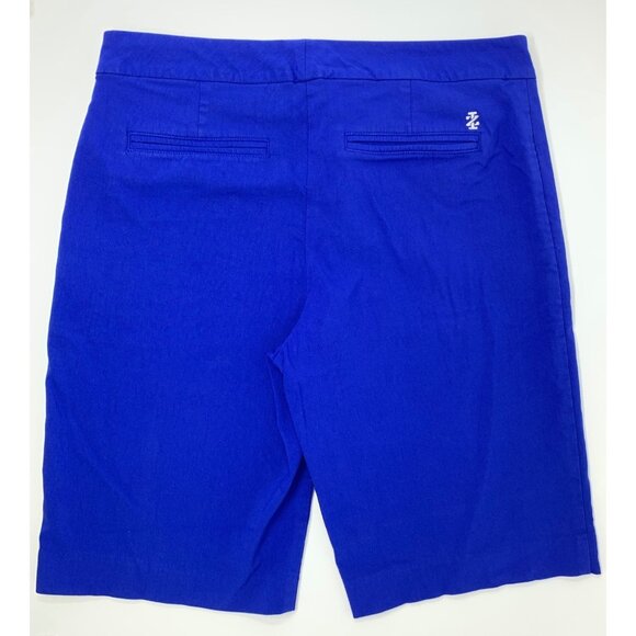 IZOD Golf Blue Stretch Flat Front Zipper Pockets Women's‎ Shorts Size 6 - Picture 2 of 8